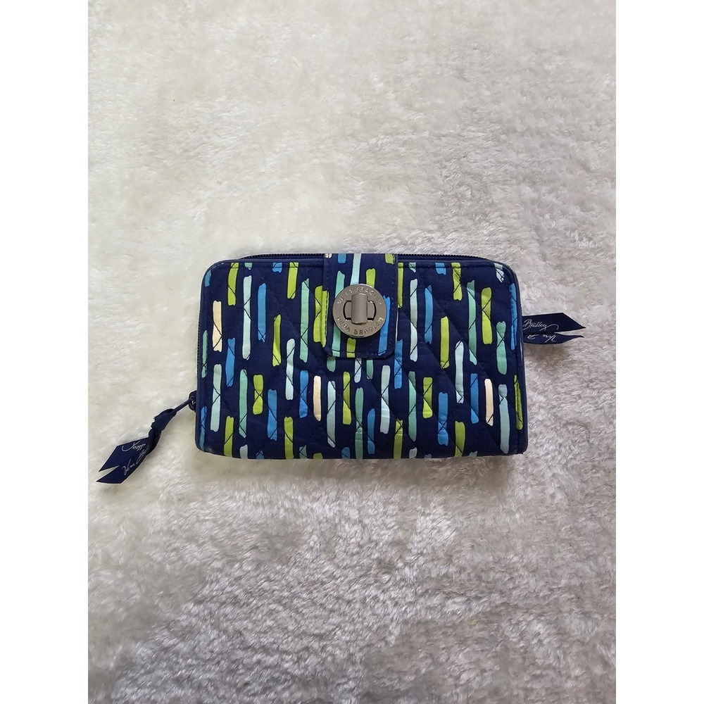 Vera Bradley Quilted Zip Around Turn Lock‎ Wallet